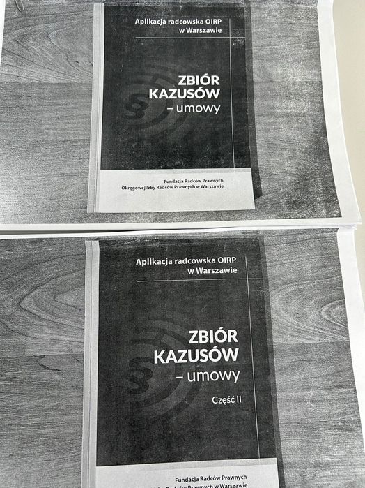 Zbiór kazusów-umowy Część I i II OIRP Warszawa