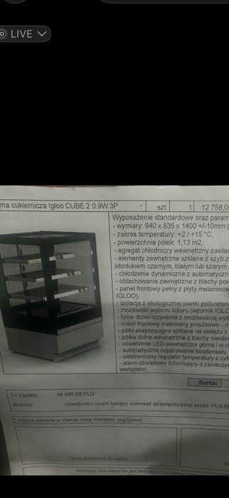 Witryna cukiernicza