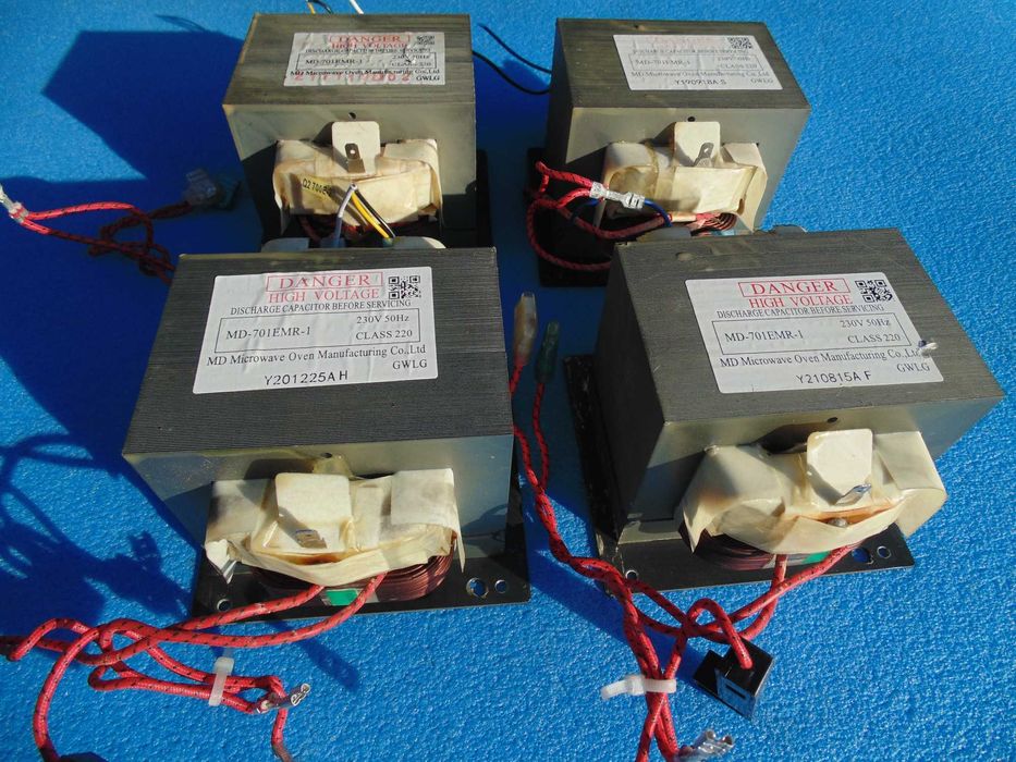 Transformator z mikrofalówki do zgrzewarki elektromagnesu