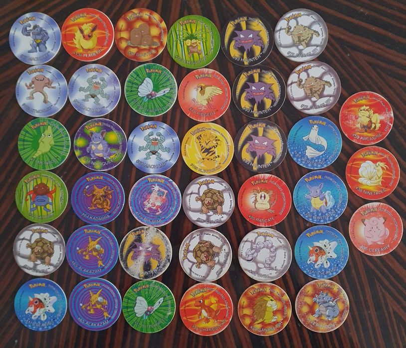 Pokémon Tazos. 1, 2, 3, evolutazos e voa tazos, matutazos