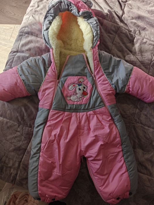 Зимний комбинезон на девочку, овчина