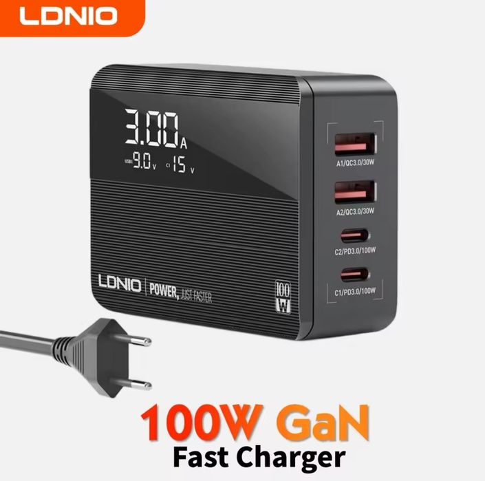 Зарядное устройство LDNIO A4809C GaN 100 Вт