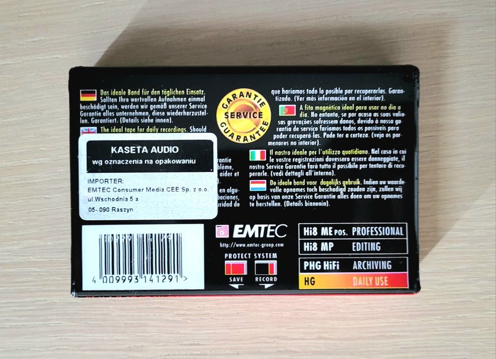 Kaseta Video EMTEC Standard master HG 8 mm - nowa