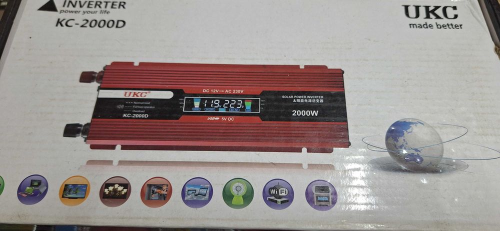 Топ Инверторы 12В-220В-150W-400W-1600W-2000W