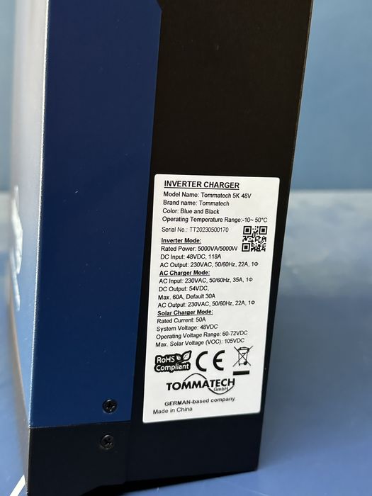 Гибридный инвертор Tommatech  в наличии !