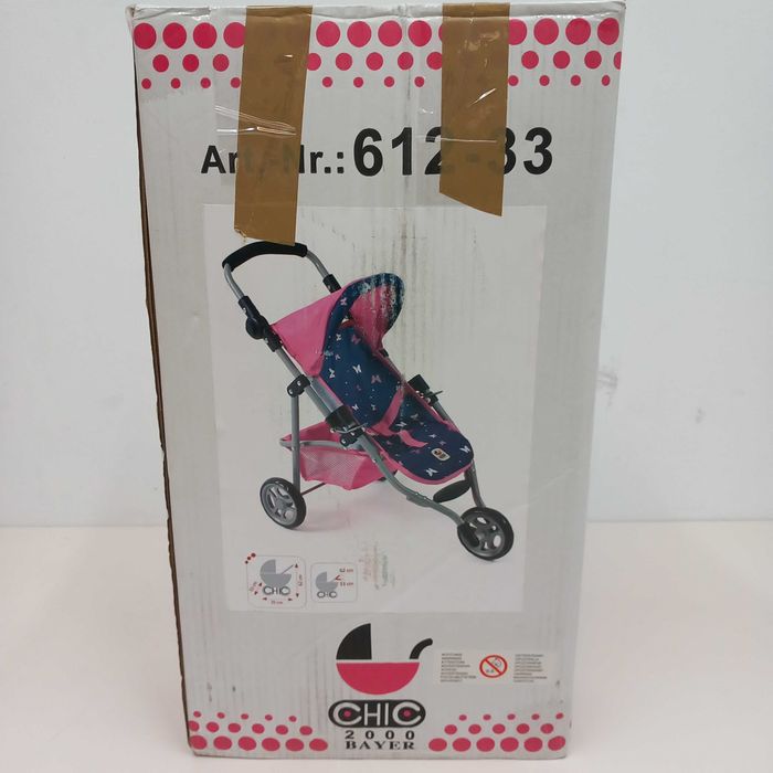 Wózek Bayer Chic 2000 Dolls  LOLA Motylki Granatowy Różowy (E12)
