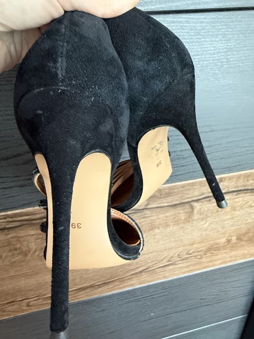Nina basbo szpilki 39 czarne krysztalki