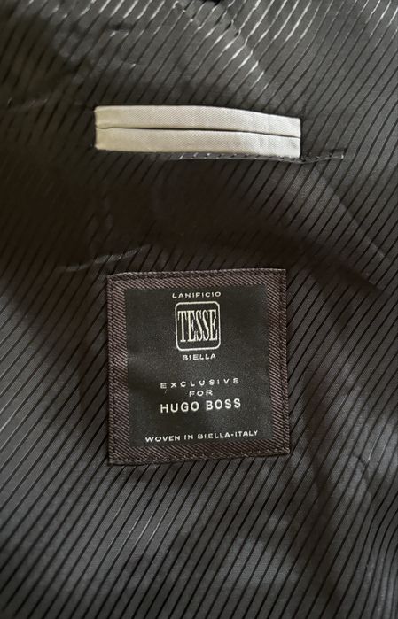 Hugo Boss Marynarka 100% Wełna Virgin Wool Lanificio Tesse 52 L/XL Pinstripe