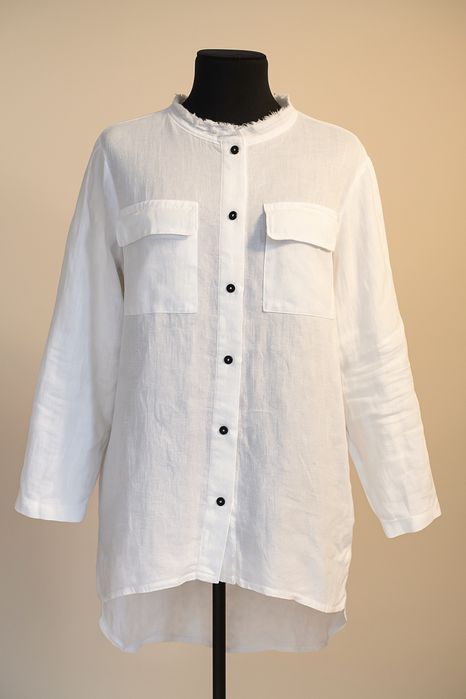 Женская белая рубашка из Льна