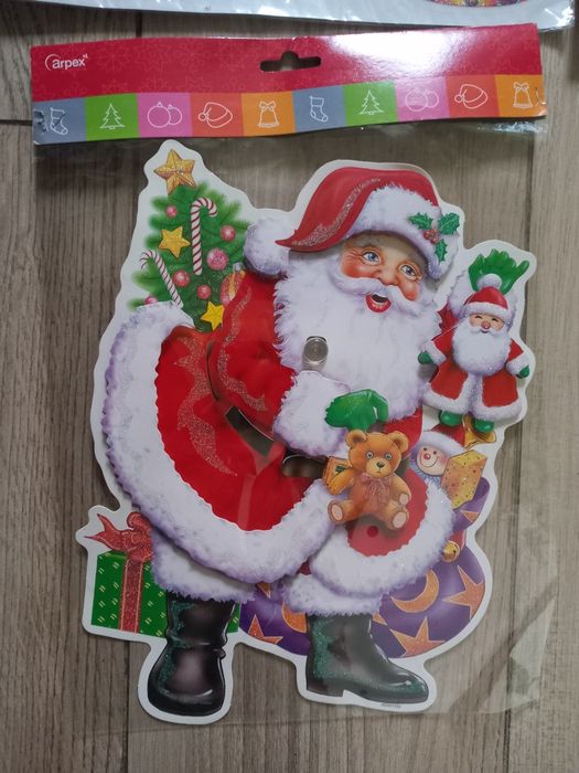 Naklejki świąteczne 4 sztuki nowe