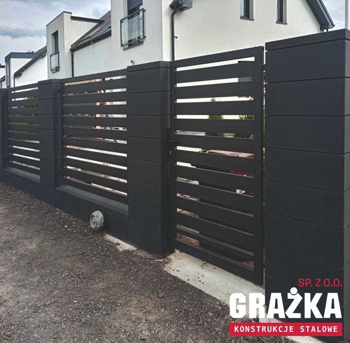 Brama przesuwna 4m x 1,12m profil poziomy 100x20 ocynk+kolor PRODUCENT