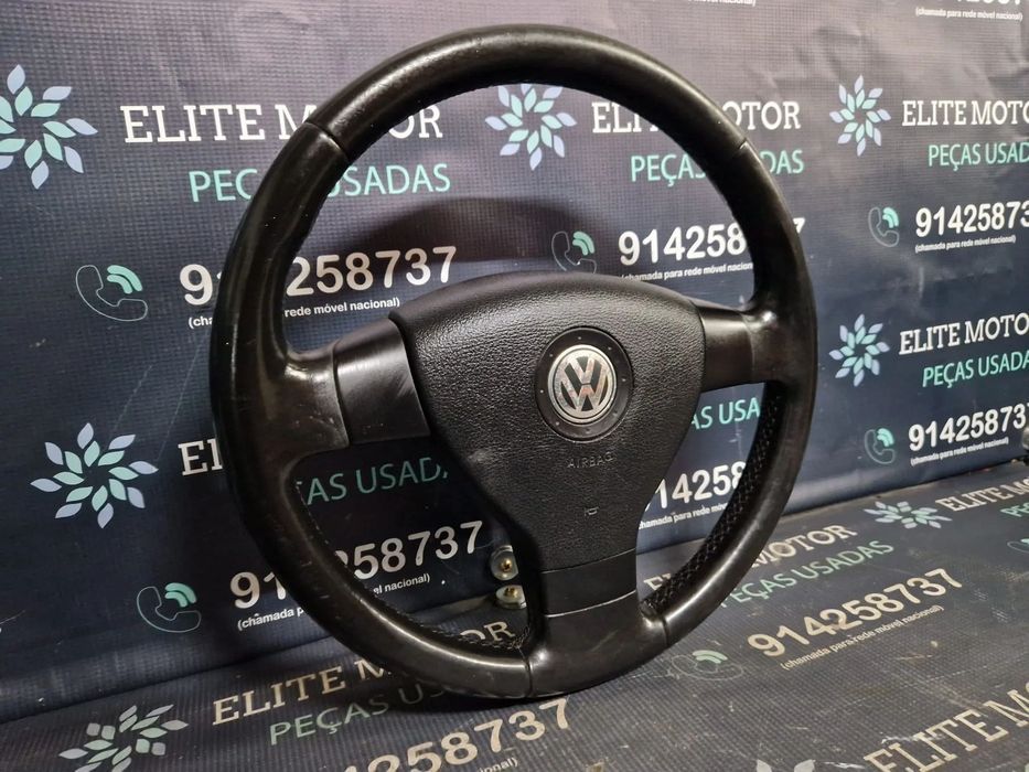 Volante usado pele com airbag VW GOLF V 5 JETTA PASSAT TOURAN CADDY