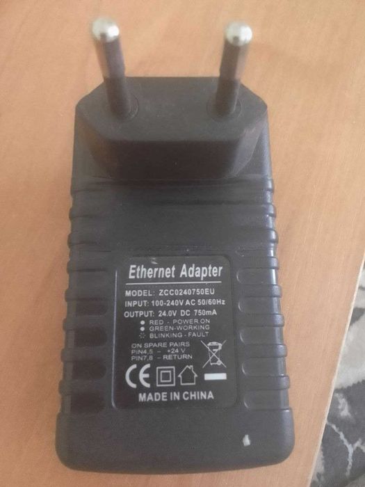 Блок питания PoE инжектор ZCC0240750EU. Читайте объявление полностью