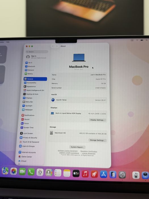 Магазин 16” MacBook Pro 2021 SpaceGray - M1PRO/16GB/512GB- Батарея 100% - Гарантія