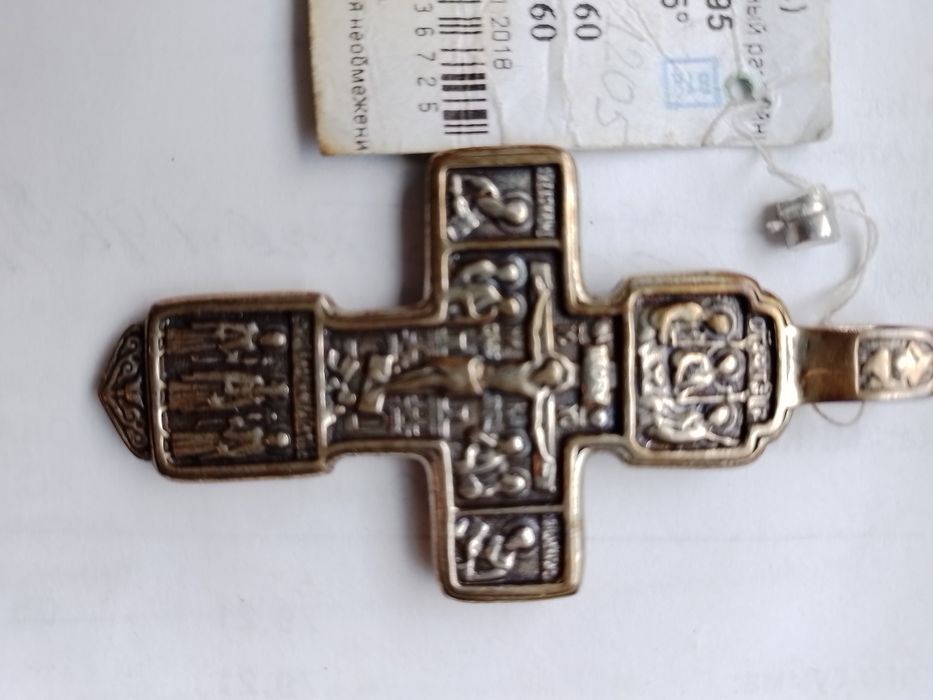 Очень масивный серебряный крест 2.6 гр. Новый.