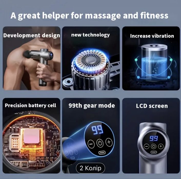 Масажний пістолет Lenovo Massage Gun