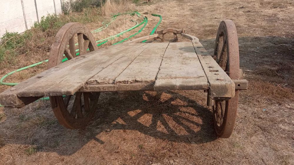 Carroça de bois com travão