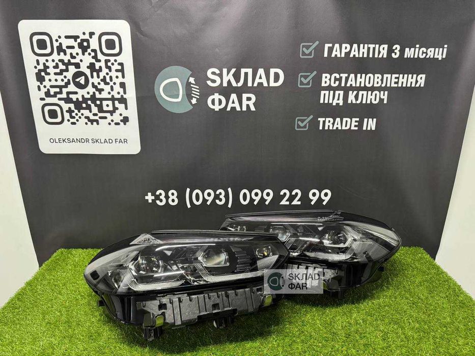 Фара фари BMW X3 G01 LCI 2021-2024 Shadow Adaptive Led Оптика БМВ Г01 рест адаптив лед чорні - Гарантія 3 місяці, trade in, встановлення
