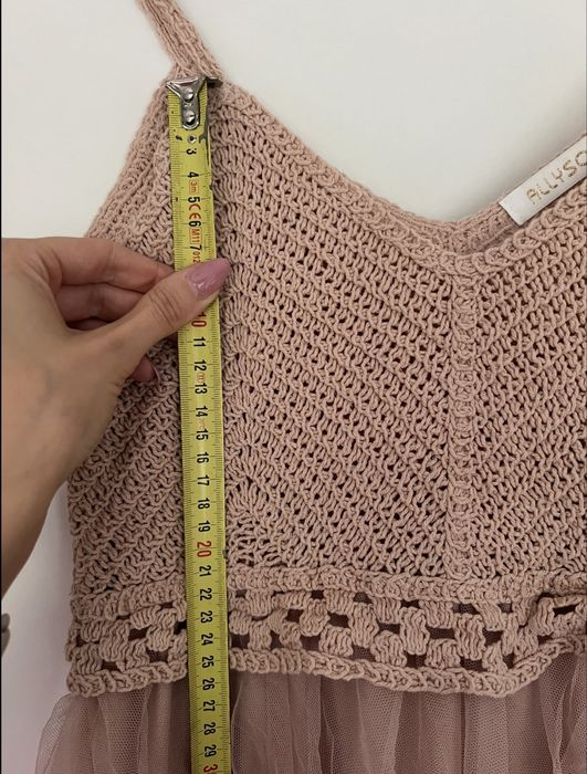 Sukienka tiulowa pudrowy róż Varlesca r. M/L
