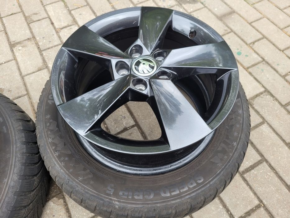 Koła alufelgi 15 cali 5x100 skoda fabia. Opony zimowe 185 65 r15
