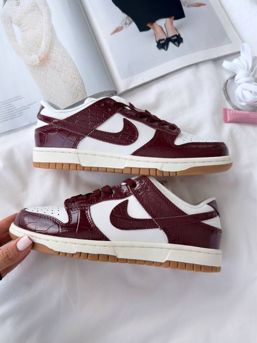 Nike SB Dunk Burgundy Croc 36-41р