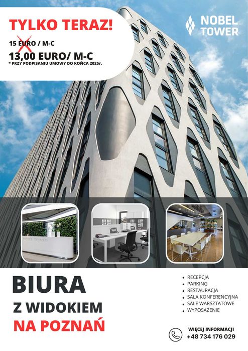 Reprezentacyjne biuro z widokiem 370m2, parking_NOWA CENA