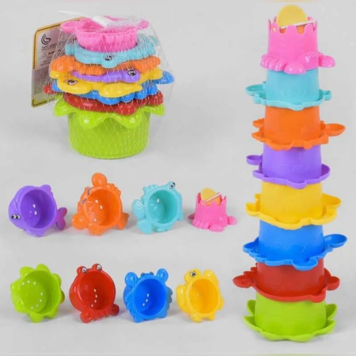 Відерця для купання для ванни іграшки пірамідка для води фонтанчик