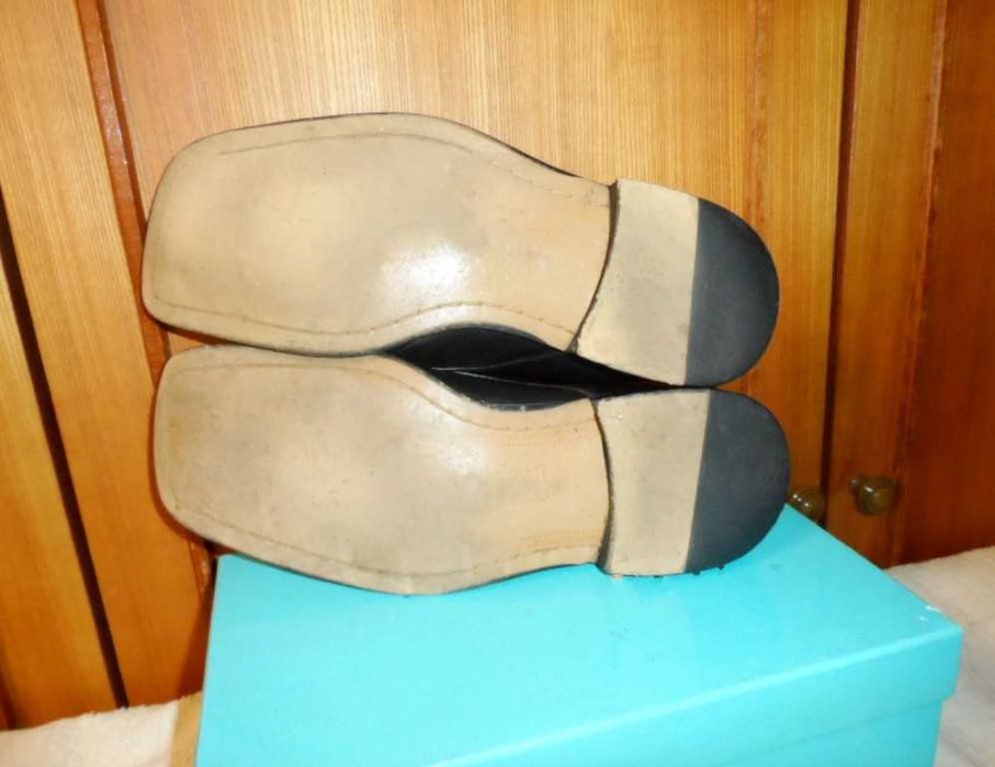 Летние кожаные туфли Supern 42 натуральные с плетением стельки 27 см