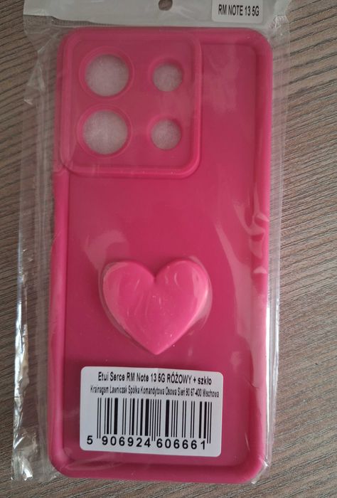 Etui serce RM Note 13 5G różowe