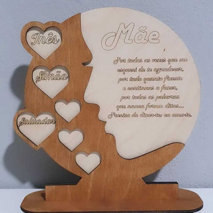 Placa personalizada com nomes