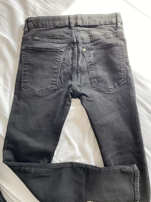 Czarne dżinsy/jeansy skiny r. 152