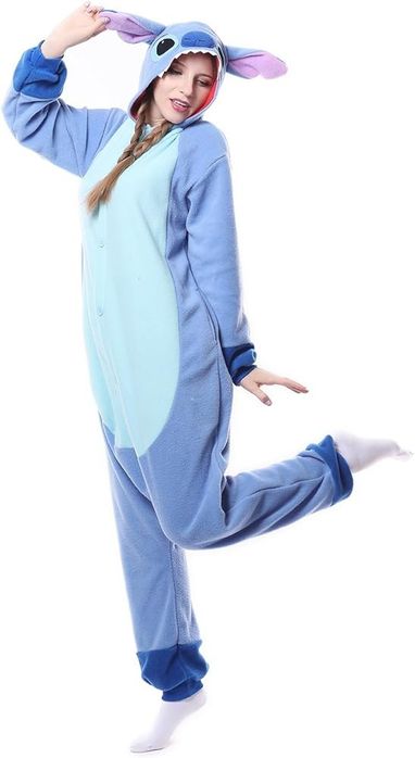 STITCH STICZ STICH PIŻAMA Kigurumi Onesie damskie Przebranie S 146-159