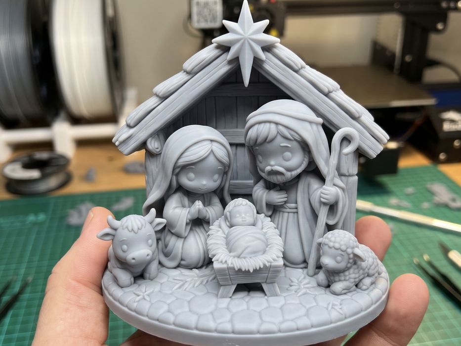 Conjunto presépio Sagrada Família estilo chibi