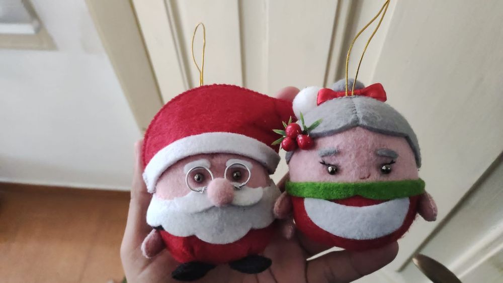 Enfeites de natal em feltro
