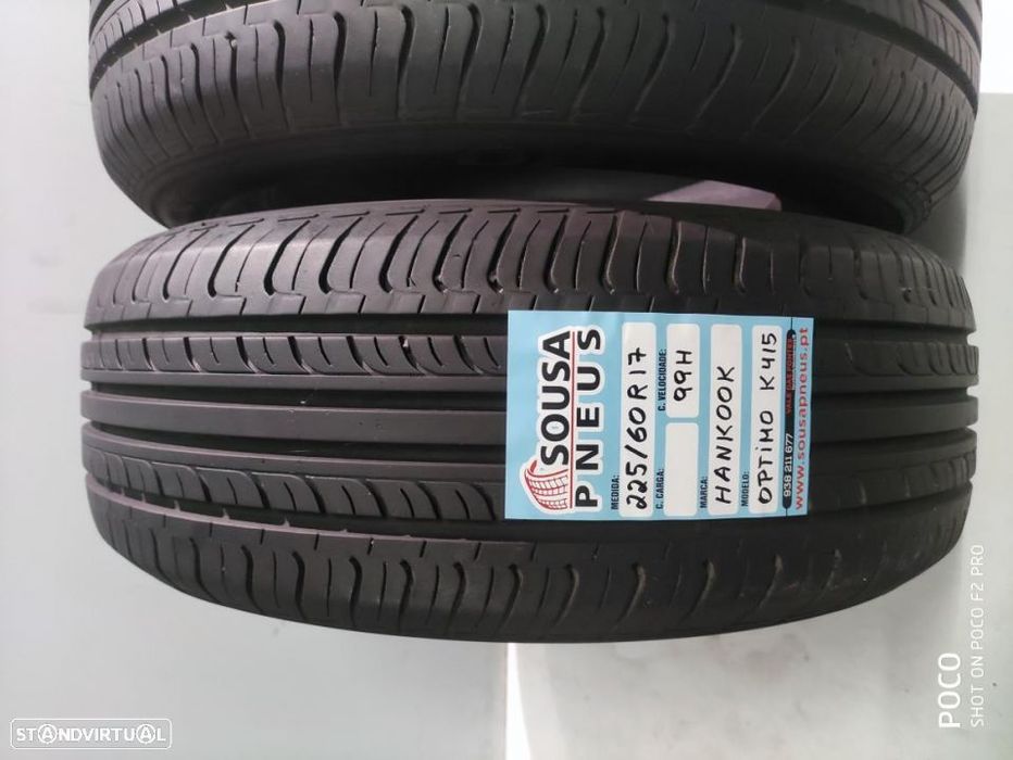 2 pneus com 90% de piso 225-60r17 hankook - oferta dos portes