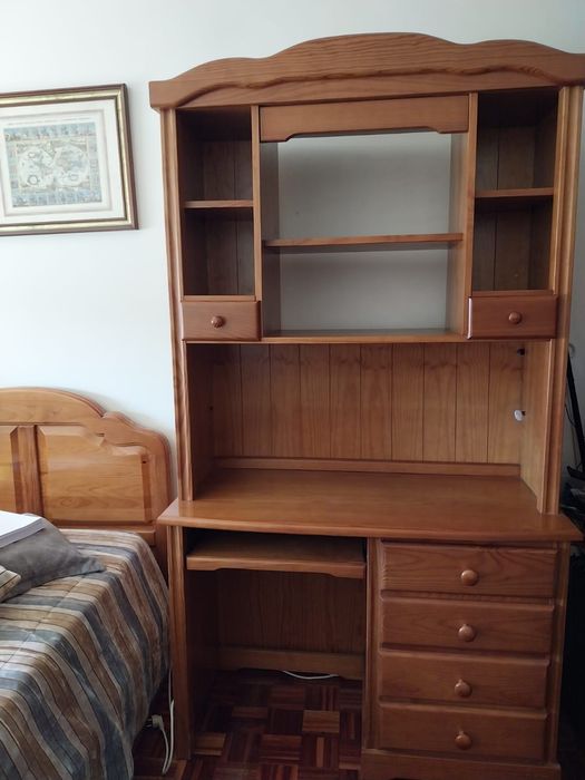 Escrivaninha / Secretária Pinho Mel Madeira maciça