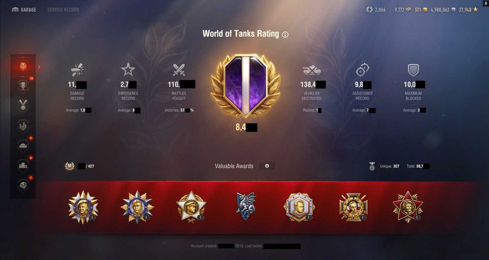 Акаунт World of Tanks Колекційний