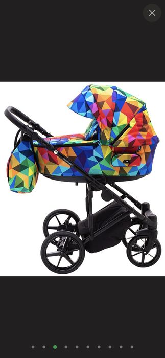 Продам коляску 2 в 1 Adamex Porto Light Lux Y-123  калейдоскоп б/у
