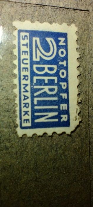 Znaczek Notopfer 2 Berlin Steuermarke typ 1