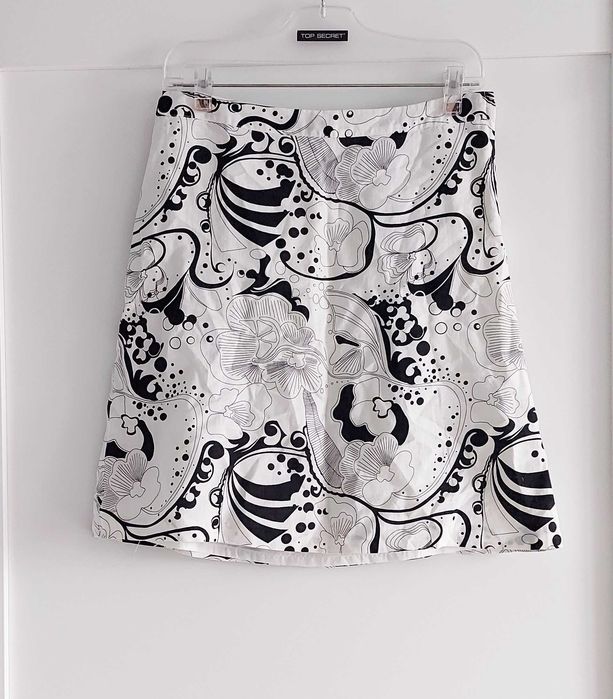 Spódnica biało czarna H&M M