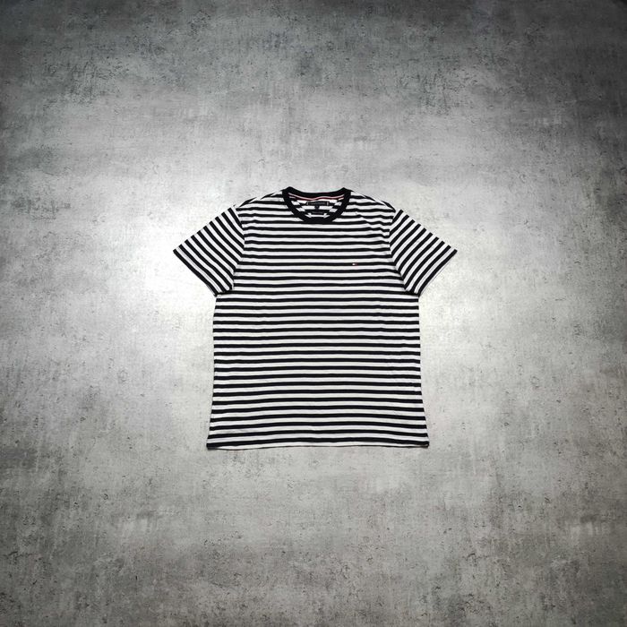 MĘSKA Koszulka Bawełna PREMIUM Elegancka Paski Classic Tommy Hilfiger