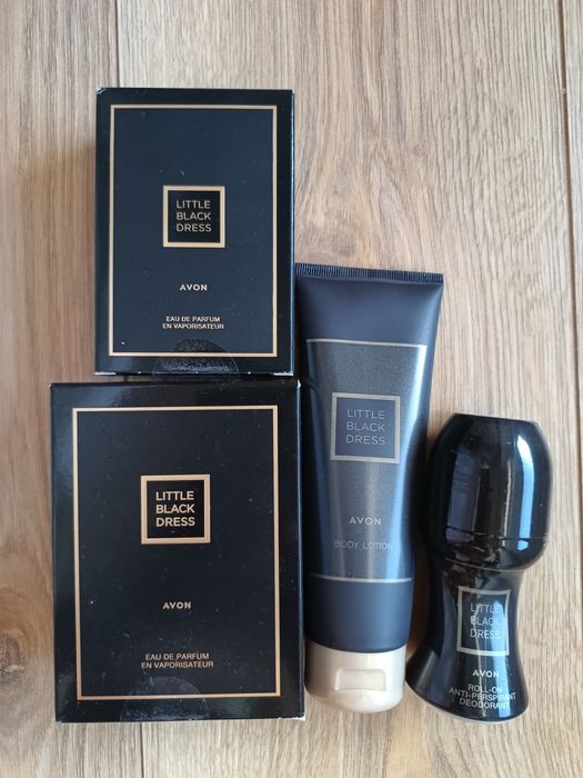 Zestaw Little Black Dress Avon: perfumy+balsam+kulka. Nowe