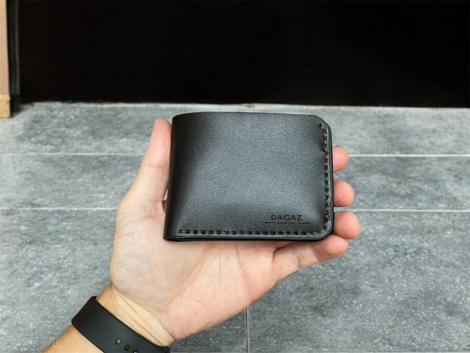 Кошелек мужской кожаный черный| Ручной работы от Dagaz|