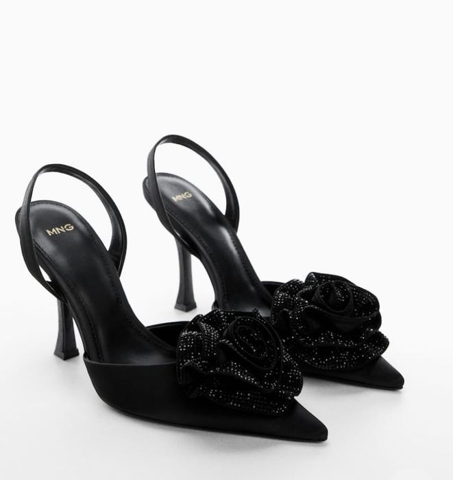 Взуття mango туфлі з квіткою