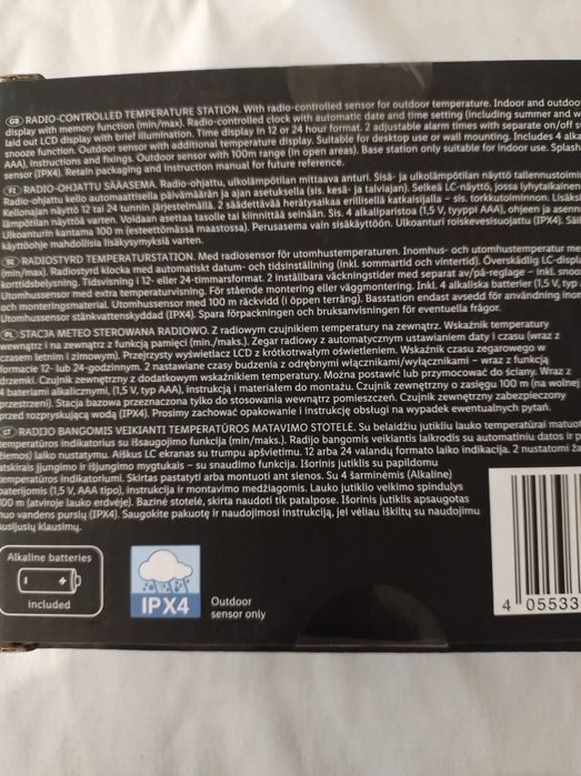 Stacja pogody sterowana radiowo Auriol czarna