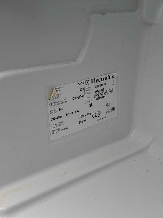 Морозильна камера б/в  ELECTROLUX 120/60/60 Білий No Frost #07656