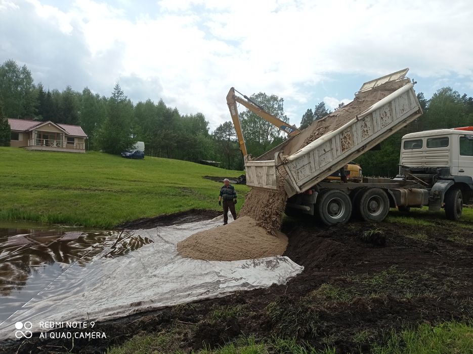 Koparka loparka LongPrace ziemne odmulanie  rekultywacja terenu