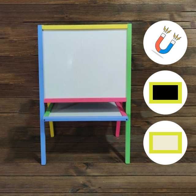 Мольберт дитячий магнітний, дошка для малювання 3в1, ДОСТАВКА 0 грн