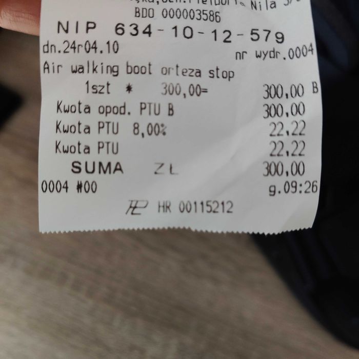 Orteza stopy air walking boot