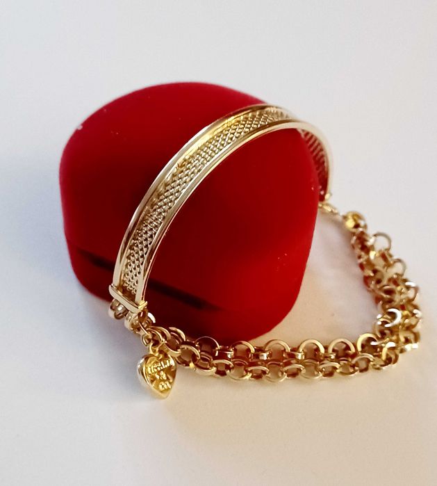 Złota bransoletka 14 karat 585 próba wzór Tiffany